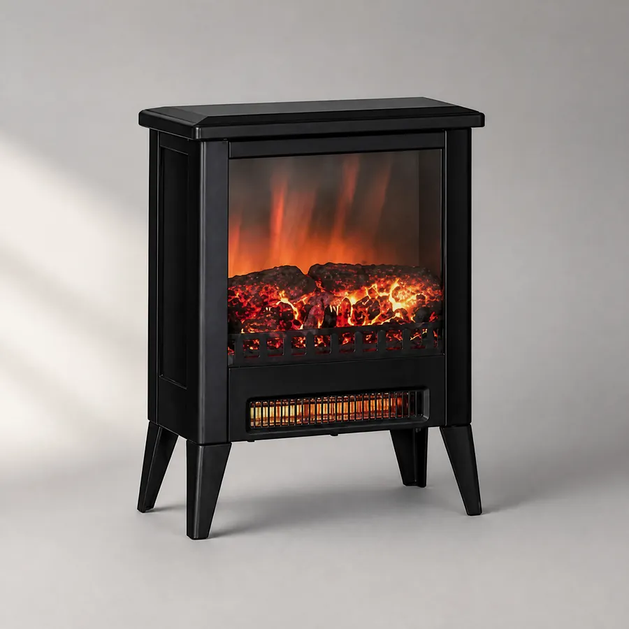 Electric fireplace heater with 3D flame